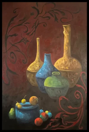 Still Life with Vases and Fruits