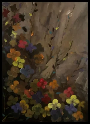 Colorful Flowers on a Gradient Background