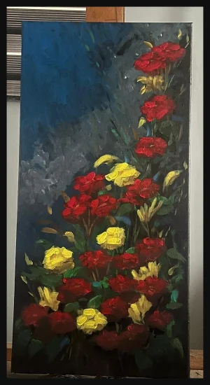Flowers – Jehan Badran Original Painting